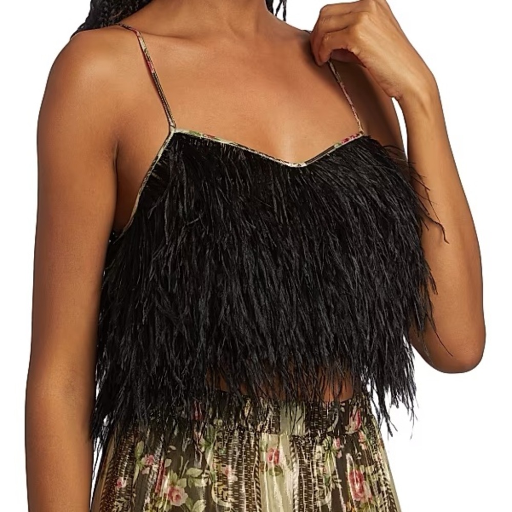 LoveShackFancy sz XS Dusty Feather Crop Top